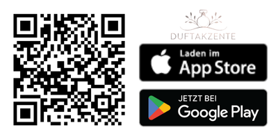 Duftakzente im Apple App Store oder Google Play Store laden